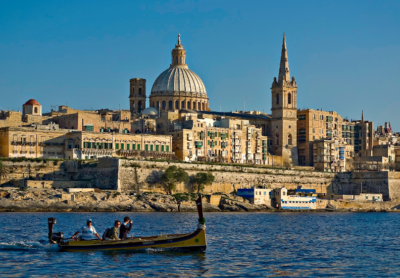 Malta - Valletta from Marsamxett  Harbour - by Clive Vella